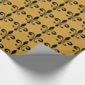 Abstract zwart goud cadeaupapier (Hoek)