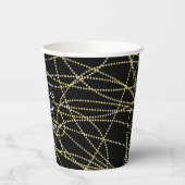 Abstract Zwart Goud Vrijgezellenfeest Papieren Bekers (Links)