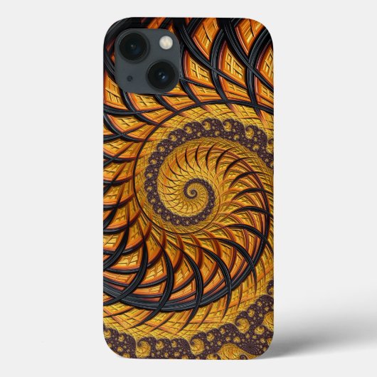 Abstract zwart-goudspiraal Case-Mate iPhone case (Achterkant)