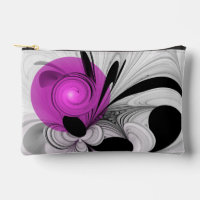 Abstract zwart grijs met magenta fractal art