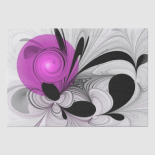 Abstract zwart grijs met magenta fractal art tissuepapier