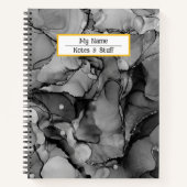 Abstract zwart Notitieboek (Voorkant)