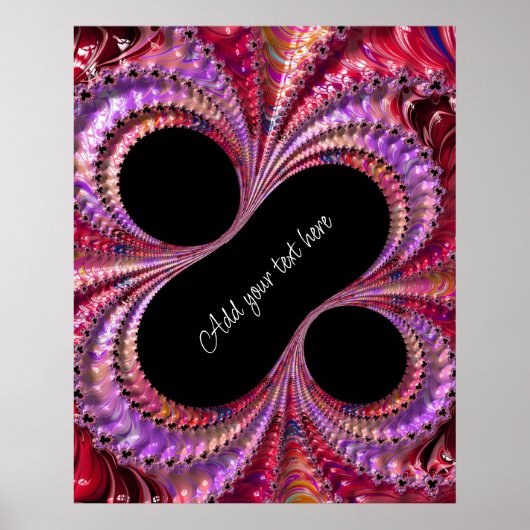 Abstract zwart-procent teken fractal Poster (Voorkant)