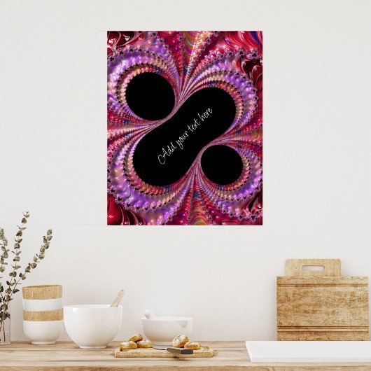 Abstract zwart-procent teken fractal Poster (Keuken)