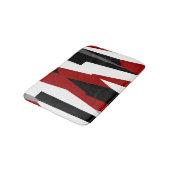 Abstract zwart, rood en wit badmat (Gekanteld)