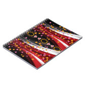 Abstract zwart rood notitieboek (Linkerzijde)