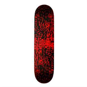 Abstract zwart/rood ontwerp #2 skateboard
