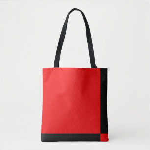 Abstract zwart-rood patroon draagtas