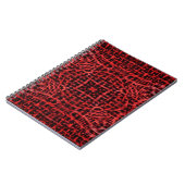 Abstract zwart-rood patroon notitieboek (Linkerzijde)