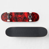 Abstract zwart/rood "Pitbull"-skateboard Skateboard (Horizontaal)