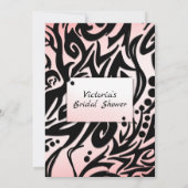 Abstract zwart-roze tribaal Vrijgezellenfeest Kaart (Achterkant)