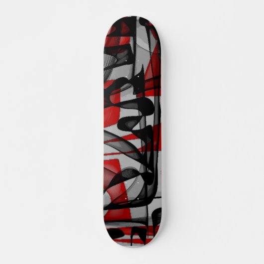 Abstract zwart skateboard (Voorkant)