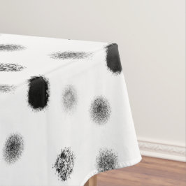 Abstract zwart-wit cirkelpatroon tafelkleed
