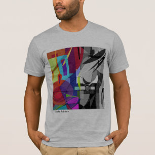 Abstract zwart-wit en kleuren-T-Shirt T-shirt
