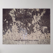 Abstract zwart-wit (gebarsten wand) poster (Voorkant)