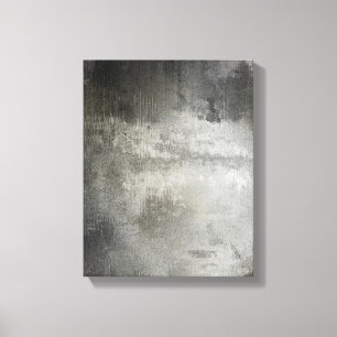 abstract zwart-wit getextureerd canvas afdruk