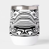 Abstract zwart wit golven patroon aangepaste kleur (Links)