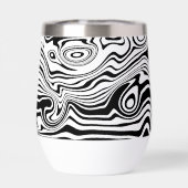 Abstract zwart wit golven patroon aangepaste kleur (Achterkant)