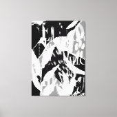 Abstract zwart wit grijs canvas afdruk (Voorkant)