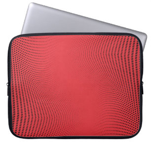 Abstract zwart-wit halftoonpatroon. Zachte kurk Laptop Sleeve