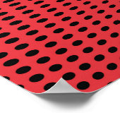 Abstract zwart-wit halftoonpatroon. Zachte kurk Poster (Hoek)