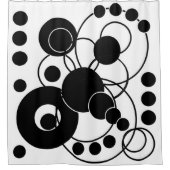 Abstract zwart-wit kunsty douchegordijn (Voorkant)