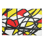 Abstract zwart-wit kussensloop (Achterkant)