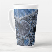 Abstract zwart-wit latte mok (Linkerhoek)