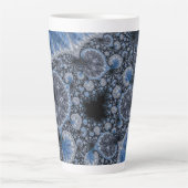 Abstract zwart-wit latte mok (Voorkant)