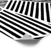 Abstract zwart-wit lijnart poster (Hoek)