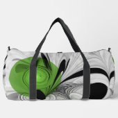 Abstract Zwart-wit met Groene Fractal Art Plunjezak (Voorkant)