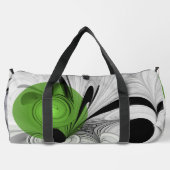 Abstract Zwart-wit met Groene Fractal Art Plunjezak (Achterkant)