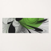 Abstract Zwart-wit met Groene Fractal Art Yogamat (Voorkant (horizontaal))