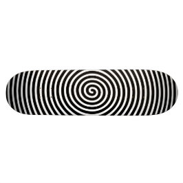Abstract zwart-wit met hypnotiszijde skateboard