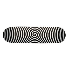 Abstract zwart-wit met hypnotiszijde skateboard