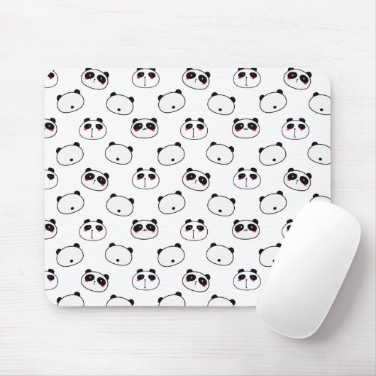 Abstract zwart-wit Panda Muismat (Met muis)