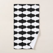 Abstract zwart-wit patroon bad handdoek (Handdoek)