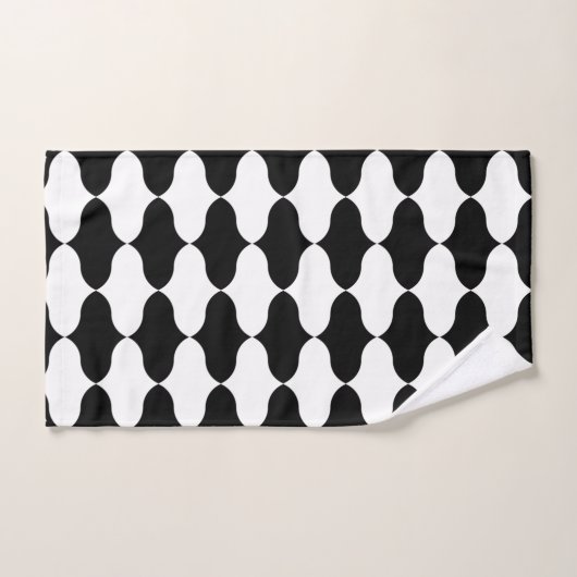 Abstract zwart-wit patroon bad handdoek (Handdoek)