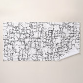 Abstract zwart-wit patroon badhanddoek (Badhanddoek)
