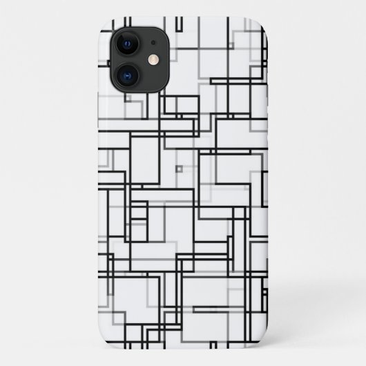 Abstract zwart-wit patroon Case-Mate iPhone case (Achterkant)