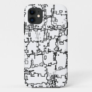 Abstract zwart-wit patroon iPhone 11 hoesje