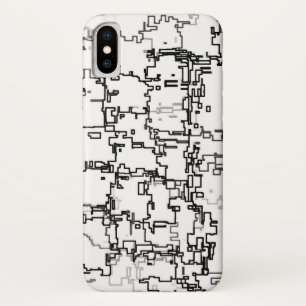 Abstract zwart-wit patroon iPhone x hoesje