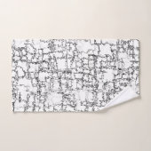 Abstract zwart-wit patroon handdoek (Handdoek)
