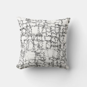 Abstract zwart-wit patroon kussen