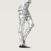 Abstract zwart-wit patroon leggings (Rechts)