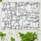 Abstract zwart-wit patroon theedoek (Gevouwen)