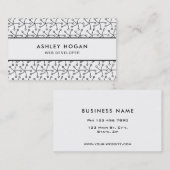 Abstract zwart-wit patroon visitekaartje (Voorkant / Achterkant)