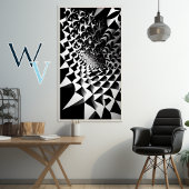 Abstract zwart-wit poster