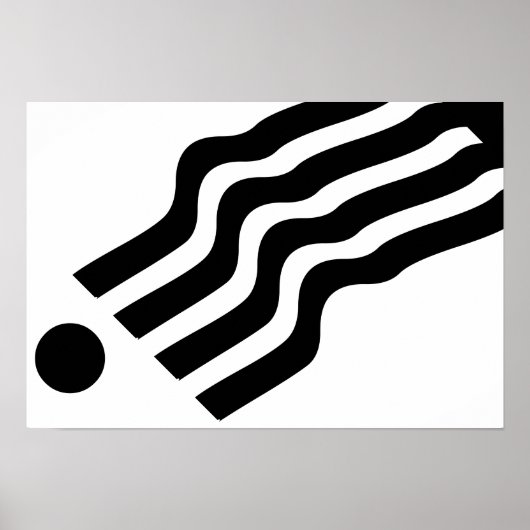 Abstract zwart wit Poster (Voorkant)