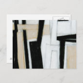 Abstract zwart-wit schilderen briefkaart (Voorkant / Achterkant)